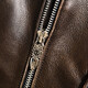 Show Stage Men's Head Couche de vache de vache de vache de veste en cuir véritable
