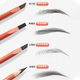 FOMIX Natural Wild Soft Mist Hard Core Chopper Eyebrow Pencil Anti-sweat-proof Eyebrow Pen for Makeup Artists Gray Brown