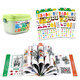 Feelo kompatibel mit LEGO großen Partikeln Kinderbaugruppe Bausteine ​​und vielseitiges Spielzeug für Jungen und Mädchen Geburtstagsgeschenke 130 Barrel