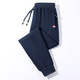 TOMMYBULL American Tommy Tommy men's casual cotton sweatpants autumn and winter sports elastic leggings men's loose straight pants blue straight pants XL recommended 120-140Jin Jin equals 0.5 kg