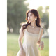 Yanlifen (yanlifen) French escaped princess suspender dress for women 2025 summer new engagement dress French small white skirt summer white S
