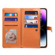 Jinhao es adecuado para iPhone16 PRO MAX HAND PANPANY Apple 15 Crossbody Willet 14 Caja de teléfono móvil con cremallera 13 Flip Hebilla magnética 12 Tarjeta Cubierta completa Case de protección anti-caza Flip Tarjeta de cremallera marrón (brazalete + correa para el hombro) Apple 15 MAX MAX