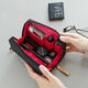 Shifang Xiucai Mini Cosmetic Bag Women's Small Portable Hand Cosmetic Bag Simple Ins Style Cosmetic Storage Bag Black Interior Red B Style