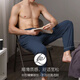 Langsha pajama pants men's pure cotton trousers 7A antibacterial large shorts sports and casual plus size home pants can be worn outside