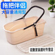 Xiaodeng mop pool thickened plastic mop pool household simple wash mop mop pool with under drainage HFH medium size - single barrel (khaki color)