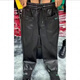Moon-sleeved men's leather pants, men's harem pants for small men, thickened velvet, high waist, waterproof elastic waist, cold-proof and warm leather trousers, Magee# thickened velvet - black 4XL recommended 160-180Jin [Jin equals 0.5kg]