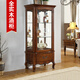 YouFuyin American Singerboard American Solid Wood Gabinete de vino de vidrio Gabinete decorativo Gabinete European Puerta única Gabinete de vino tinto contra la sala de estar 719 Gabinete de vino de puerta izquierda: 60*40*130 Longitud, ancho y altura