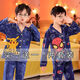 Disney boy pajamas summer long-sleeved boy medium-sized children cartoon dinosaur spring and summer air conditioning home clothes children's suit thin 1049 Red Sea Treasure + 1051 Red Ultraman 16 sizes [height 140-150]