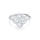 Mengjinyuan platinum ring PT950 crushed ice four-leaf clover ring live and adjustable for girlfriend's birthday gift live