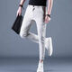Pantalones de Kurentou Summer Men Pantalones de nueve puntos Men Pantalones casuales de hombres Corea Corea Slim Pequeños Pequeños delgados 2025 Nuevos pantalones para hombres de 9 puntos CJ9905 Negro 33