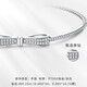LAOLATU pt950 platinum diamond bracelet for women platinum diamond bow Chinese Valentine's Day gift for wife and girlfriend Pt950 platinum diamond bow bracelet