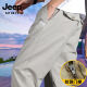 Jeep Spirit Pantalones casuales de hombres de mediana edad y ancianos pantalones delgados de algodón delgada de algodón recto Pantalones deportivos delgados de verano Jeep-HD9201 Iron Grey [Summer] delgado 2xl [160-180jin [Jin es igual a 0,5 kg]]]