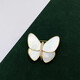 Zhuomai Butterfly Brooch, Exquisite and Temperamental Corsage Pin Accessory Butterfly Brooch, Elegant and High-Level Buckle for Autumn and Winter Butterfly Brooch - Gold and White