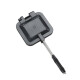CAMPINGMOON Black Sandwich Baking Pan Bread Baking Pan Toast Bread Clip Fried Pan BKTT-1315 [BKTT-1315] Black Sandwich Clip