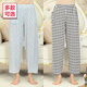 CAISIJIE Frauen Sommer Baumwollhosen Einschränkung Hosen Neun-Punkte-Hosen künstlicher Baumwoll-Baumwoll-Seidenhosen Patt und Fett plus Plüschhosen Home Hosen Nr. 1048 XL (geeignet für Gewicht 110-130 Jin [Jin gleich 0,5 kg])