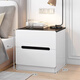 Shanshan wood art bedside table bedroom small storage cabinet modern simple white bedside storage internet celebrity fashion bedside cabinet