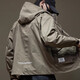Jeep Spirit Jeep Jacke Herren Workwear High-End-Frühling und Herbst verdickte Jungen großgröße Baumwollkleidung Herren-Stil mit Kapuzenkleidung für Männer Fleece 1502-1 Militärgrün (verdickt) l