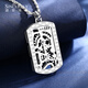 SHENGSHIQIYUAN men's platinum necklace pt950 platinum pendant men's platinum pendant rotating brand set chain 17-18 grams platinum rotating brand pendant