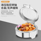 Qiermei Electric Heating Stainless Steel Buffet Stove Hydraulic Alcohol Heating Insulation Stove Flip Cover Buffet Stove Pot Hotel Breakfast Table Rectangular with Single Compartment Deep Basin 13L Electric Heating/Alcohol (Choose 1 from 2)