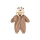 DAVE&BELLA children's jumpsuit for 100-day baby boy outing clothes, baby girl's rompers, baby pajamas, autumn and winter toddlers, milk coffee color 73cm (recommended height 66-73cm)