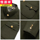 Hengyuanxiang men's woolen suit, Chinese tunic suit, middle-aged and elderly grandfather Chinese style Tang suit Chinese dress winter suit for men Army Green XXS 175/74