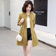 
AEMAPE French small fragrance style mid-length windbreaker jacket for women 2025 spring and autumn new high-end waist-hugging and slimming elegant coat Khaki M