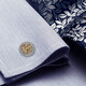 KFLK Changle Weiyang Stainless Steel French Cufflinks Men's Sleeve Stud Shirt Buttons Business Gift Shirt High-end Cuff Buttons Metal Lettering Custom Cufflinks Gold
