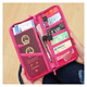 POSO Multi-functional ID storage bag ticket clip travel passport bag hand hold card bag wallet waterproof air ticket passport clip orange