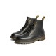 Belle modische modische Freizeitstiefel Herren Winter komfortable Cowhide Kurzstiefel Outdoor Martin Boots A1694DD4 Black-Furry 41 (255 mm)