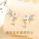 Zhou Baifu Camellia Silver Earrings Women's Earrings Women's 2025 New Earrings Commemorative Birthday Gift for Girlfriend