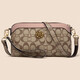 Gelozid Birthday Gift Handbag Women's Clutch Long Wallet Clutch Bag Shoulder Crossbody Bag Mother's Style Small Khaki (Handbag Style - Wrist Strap)