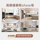 Rabbit multi-layer kitchen cabinets customized quartz stone countertops open Mediterranean island whole house decoration 3 base cabinets + 3 countertops + 1 meter wall cabinet (particle board)