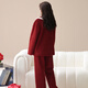 LangSha winter wedding couple pajamas for one man and one woman coral velvet thickened plus velvet warm newlywed home wear set 9751 couple XL female + 2XL male