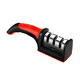 Yingyao three-port knife sharpener kitchen whetstone sharpening tool household multi-functional fast multi-purpose kitchen knife sharpener scissors three-port knife sharpener black and red