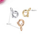 18k gold spring buckle, colored gold AU750 necklace bracelet buckle head with yellow gold and rose gold, platinum universal buckle connector, 18K gold 5.5mm spring buckle