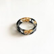 Colorful ink ring couple Internet celebrity ins2022 new resin gold foil original personality niche ring blue gold