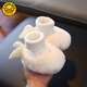 G.DUCKKIDS little yellow duck baby shoes newborn shoes and socks winter baby girl plus velvet warm cotton shoes fur shoes men's step front shoes 6- khaki plus plush outsole size 13 size 12cm inside length