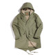 Maden workwear American retro M51 fishtail windbreaker mid-length hooded jacket men's military coat park over cotton jacket autumn and winter military green (slim fit) L