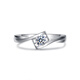 AVHE platinum diamond ring PT950 Angel's Kiss twisted arm ring cultivated diamond wedding gift to send Chinese Valentine's Day platinum D color 30 points cultivated diamond - Platinum Angel's Kiss No. 9-20 circle can be remarked
