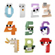 Letter Strange Letter Legend Building Blocks Toys Pinyin 26 letters Small Particle Number Square Children's Building Blocks Complete Set of 26 letters Total Combination-931pcs