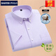 Meister Polo Paul Offizielle Marke kurzärärmiges Hemd Männer lässige Sommer-Sommer-Herren reines Baumwollfreies Bügelhemd F983 Grün und Weiß kleiner Plaid 38