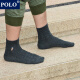 POLO socks men's solid color business socks mid-calf socks 6 pairs autumn and winter warm and comfortable sweat-absorbent double-needle knitted socks men's socks black + dark blue + dark gray 2 pairs each [Model 2717] 39-45 size shoes are suitable