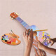 
Shisheng assembled ukulele DIY small guitar handmade homemade musical instrument material package painted painting graffiti wood heart shape (21 inch set seven)