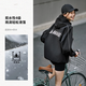 李宁荷叶风衣防泼水防晒衣服夏季新款男女同款户外夹克外套 黑色【锦纶UPF50+】AFDU695-1 XL