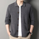 Columbia 100% reine Woll-Strickjacke Herren Revers Frühling und Herbstpullover Jacke Solid Color Casual Herren Mode kaltes Herren-Pullover Blume Rice Kamel L.
