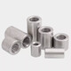 Bingneng 304 stainless steel fine tooth heightening and lengthening hexagonal nut cylindrical joint screw nut butt connection nut column hexagonal M16*1*30*S22 2 pieces
