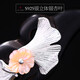 Fu Tiaoer handmade silver hairpin, ginkgo leaf U-shaped sandalwood hairpin for women, ancient style Hanfu headdress, hairpin, Valentine's Day gift 1