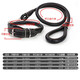 SLPC Dog Rope Large Dog Labrador Golden Retriever Dog Walking Rope Collar Set Medium Dog Leash Black L (40-70 Jin Jin equals about 0.5 kg)