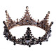 Shijun (SHIJUN) light luxury crown tiara for adults baroque retro black round crown atmospheric European style bridal tiara princess birthday HG040-2 crown gift box