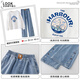 Yoyo One (Yoyo One) Mädchen Herbst Set 2025 Neue Herbstkleidung mittelgroße große Kinder modische Sweatshirt Kinder Frühlings- und Herbst -Internet -Promi -Kleidung 13068 Blau 150 cm
